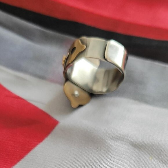 Rainbow Moonstone Lotus Ring Adjustable - Picture 4 of 4